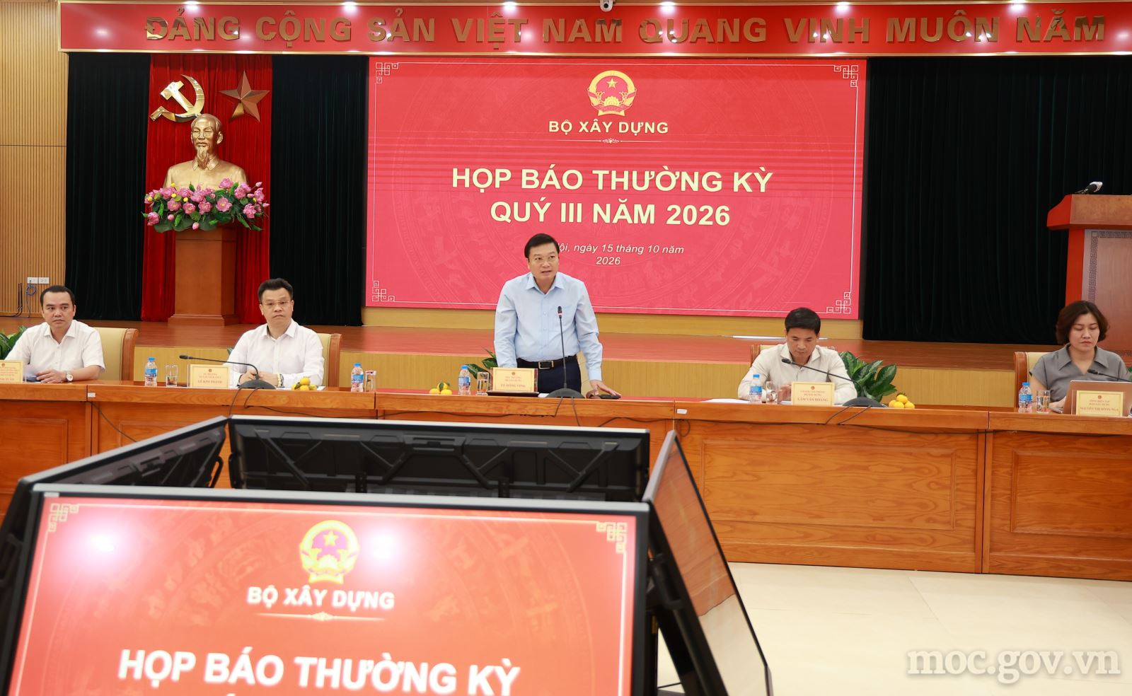 Thứ trưởng Lê Hồng Vinh chủ trì họp báo Quý III/2026 của Bộ Xây dựng