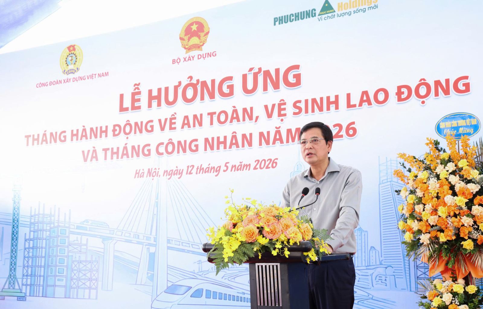 Ngành Xây dựng hưởng ứng Tháng hành động về An toàn, vệ sinh lao động và Tháng Công nhân năm 2026
