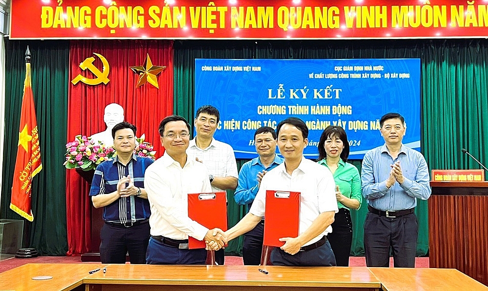 Cục Giám định Nhà nước về chất lượng công trình xây dựng và Công đoàn Xây dựng Việt Nam phối hợp triển khai thực hiện công tác an toàn, vệ sinh lao động năm 2024