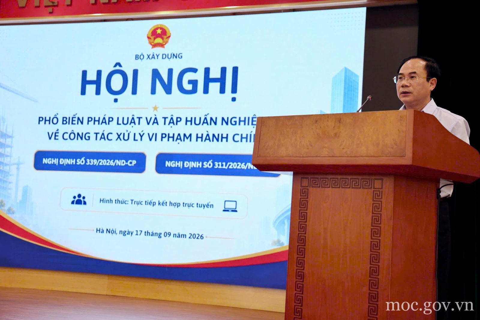 Bộ Xây dựng tổ chức Hội nghị phổ biến pháp luật và tập huấn nghiệp vụ công tác xử lý vi phạm hành chính